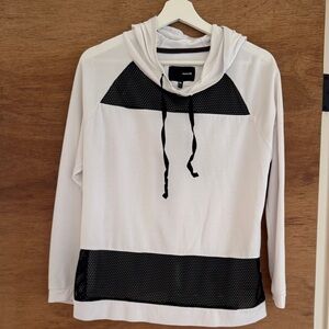 Hurley White and Black Hooded Sweatshirt Hoodie